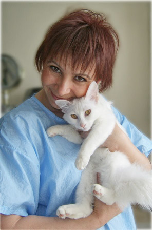 Svetlana with her cat
